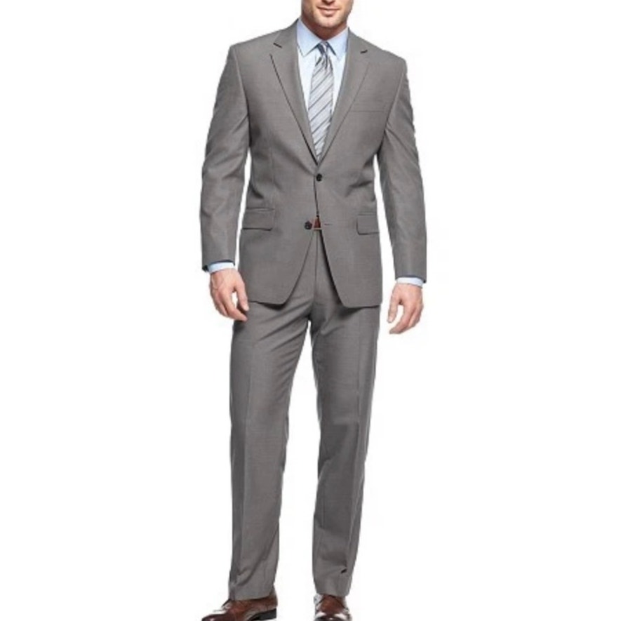 Michael Kors Men's 100% Wool Light Brown Suit 2 Piece Size 38r Waist 31x29 Nwt